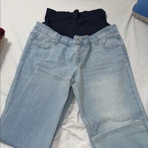 Time and Tru Women's Maternity Light Blue Jeans